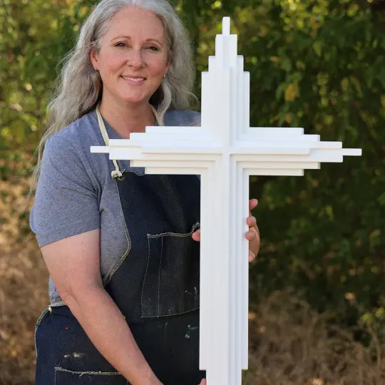 White Layered Crosses