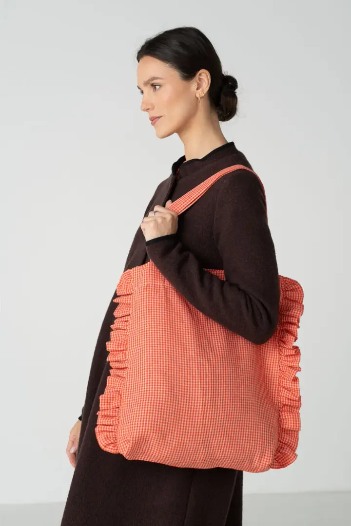 Ruffle Tote Bag