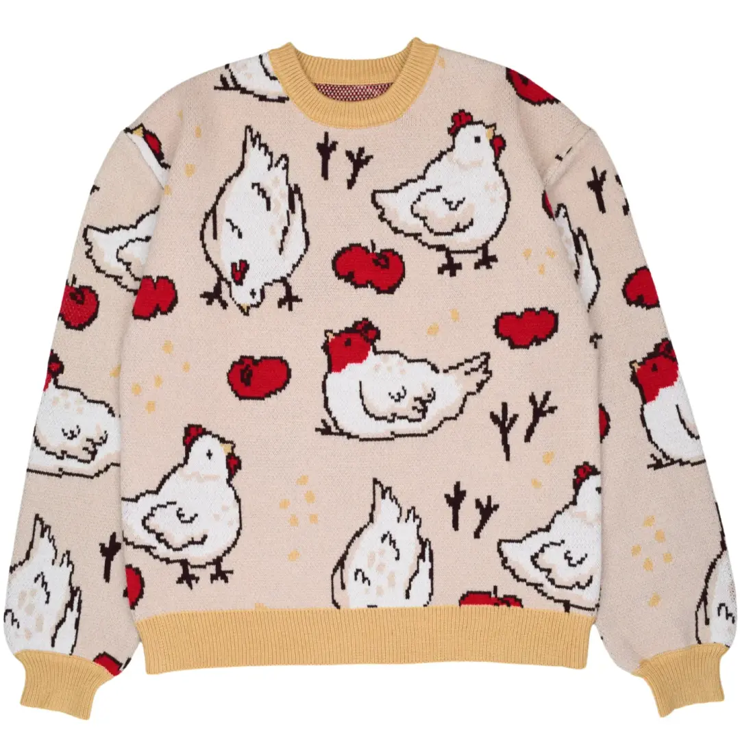 Beige Chicken Sweater