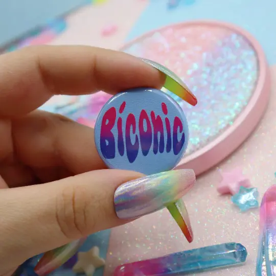 Biconic Button Badge