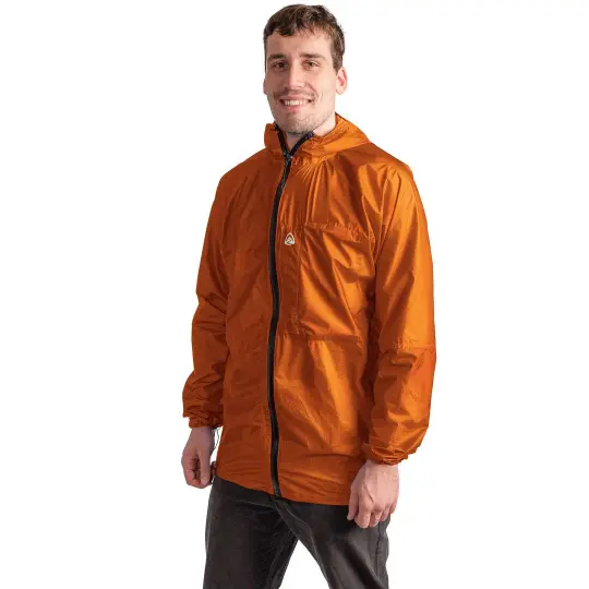 Bargain Men's Vertice Rain Jacket - Burnt Orange - Large