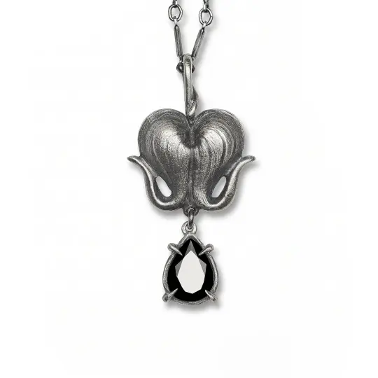 Bleeding Heart. Onyx Necklace. *Limited*