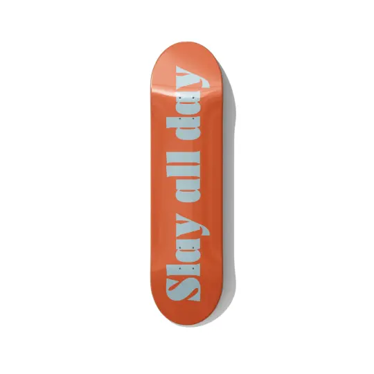 Slay All Day Bold Typography Skateboard Wall Art