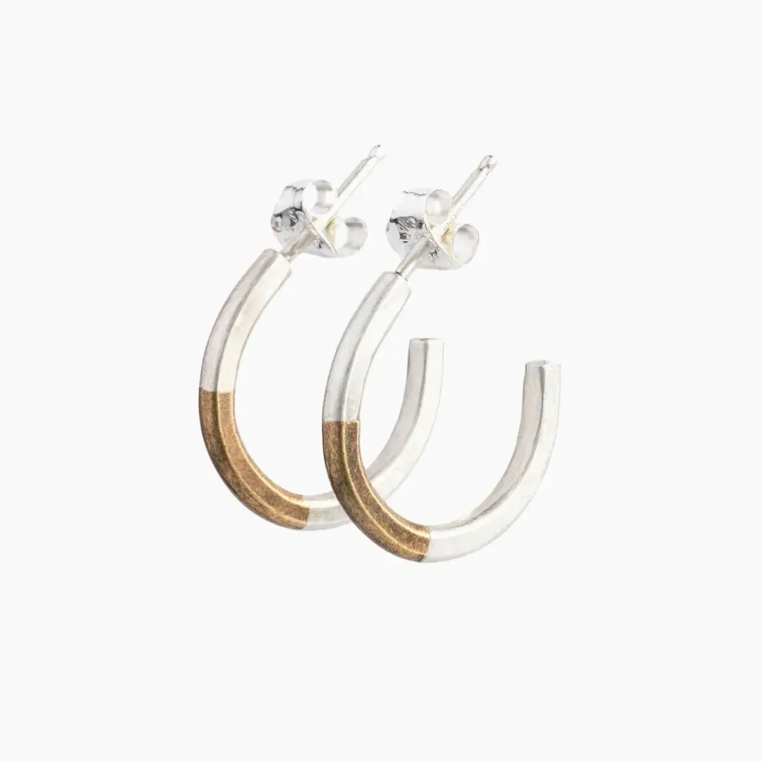 Koa Hoop Earrings - Mini