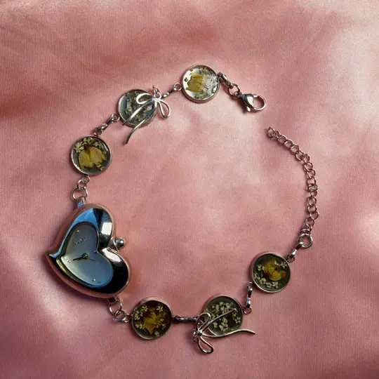 Electric - Silver Real Flower Watch Bracelet
