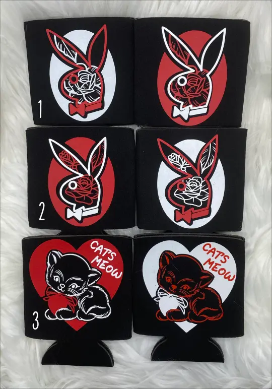 Valentine's Day SET OF 2 koozies (set 1)