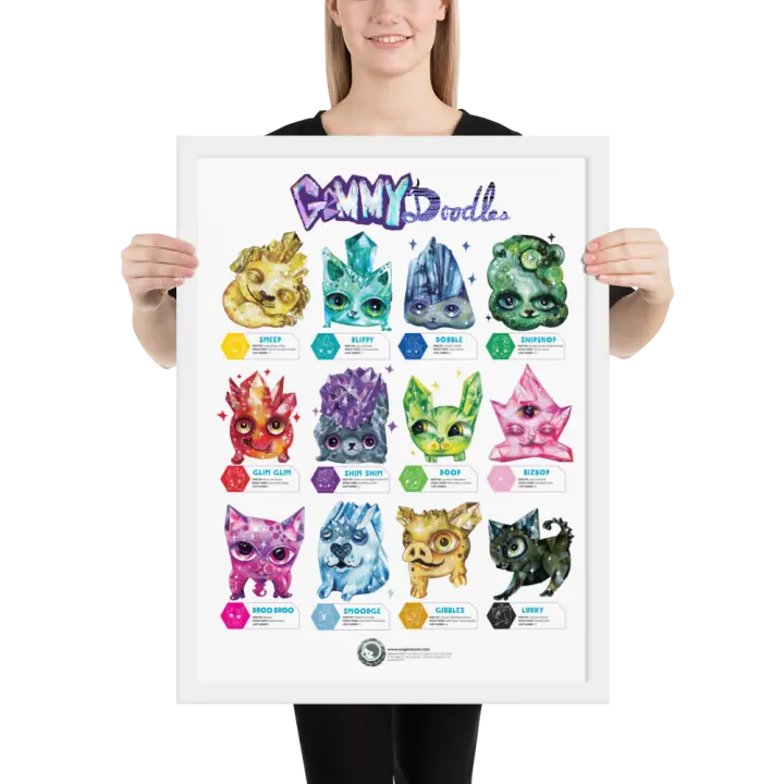 Framed GemmyDoodles™ Specimen Poster