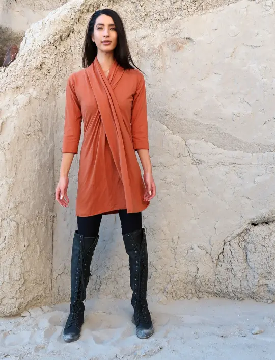 Shawl Collar Pencil Short Dress