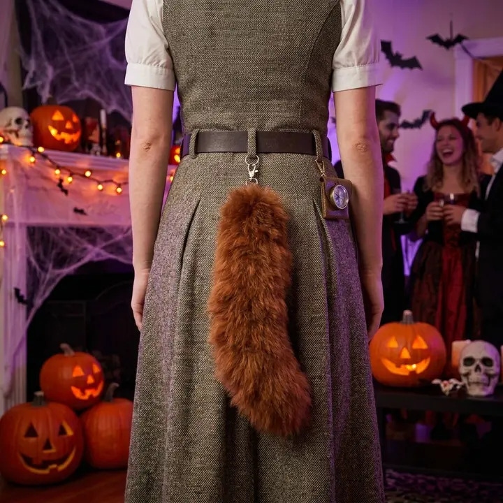 Fur Alpaca Tail, with clasp
