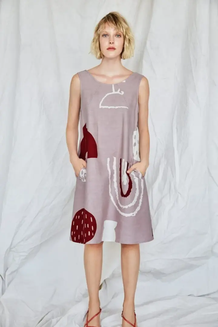 Bardane Dress in Nutmeg Poterie