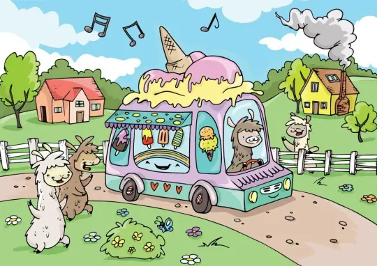 Alpaca Jigsaw Puzzle - Ice Cream Treat