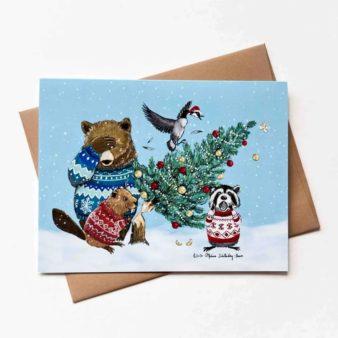 Another Dam Christmas Card, Wholesale 6 Pack