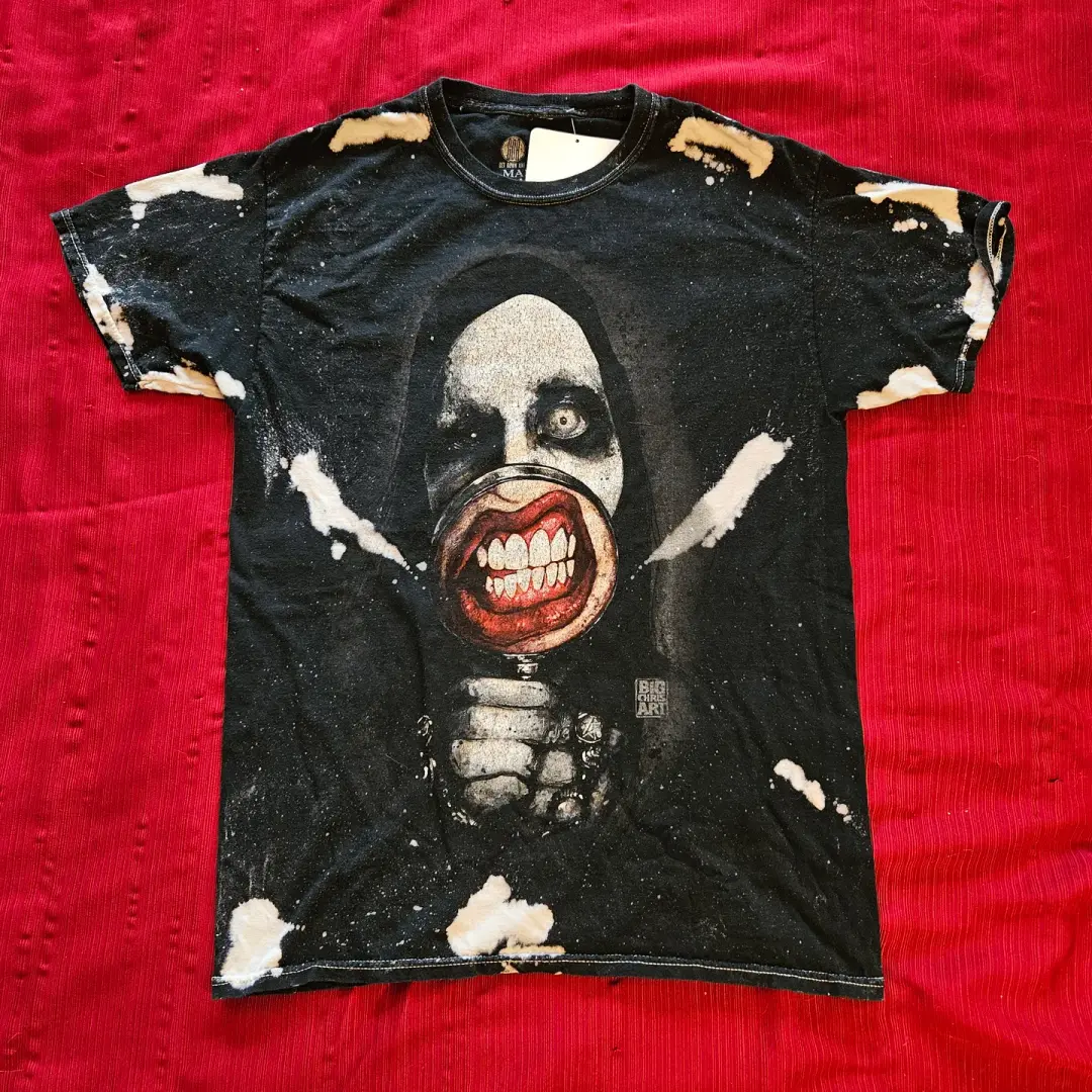 Marilyn Manson big Chris art t-shirt, size M
