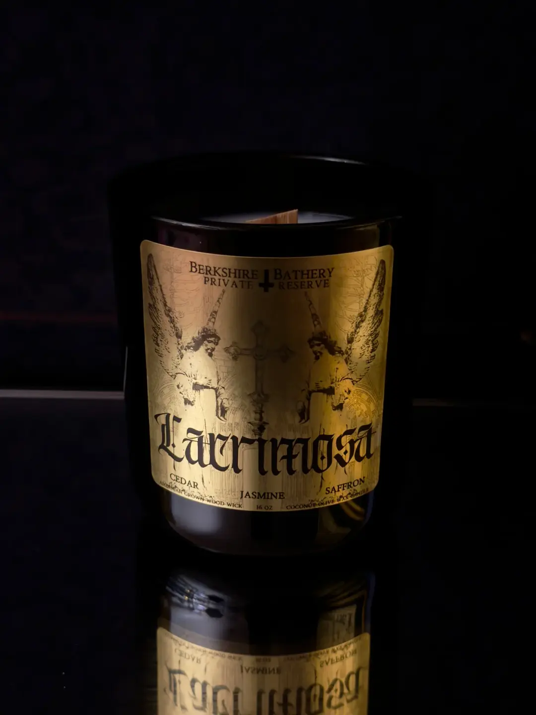 LACRIMOSA | Cedar + Saffron - 16oz Wood Wick Candle