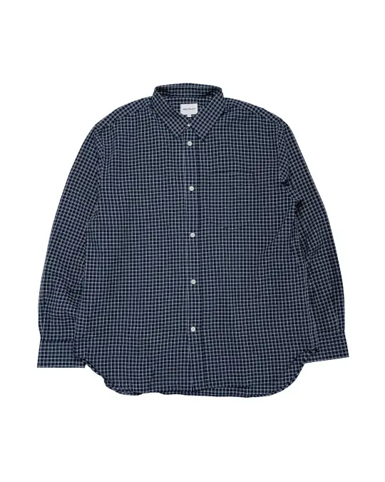 Norse Projects Espevik Oversized Check Shirt Dark Navy Check