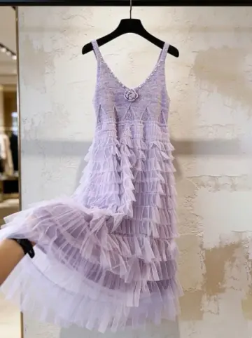 French Chic Lavender A-line Spaghetti Straps Tulle Corset Mini Prom Dress Homecoming Dress RS531