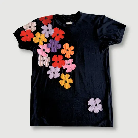 size extra small - preloved - pop floral short sleeve tee