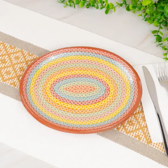 Capula Hand-Painted Clay Serving Platter