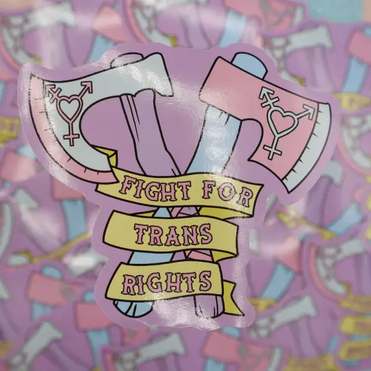Fight For Trans Rights Large Vinyl Sticker