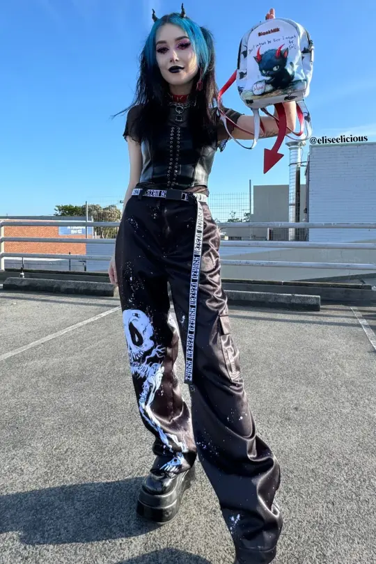 Skulls Straight Leg Cargo Pants