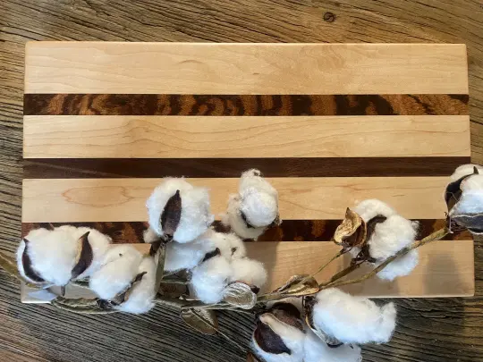 25M002 - Mixed Black Walnut, Maple & Zebra Board