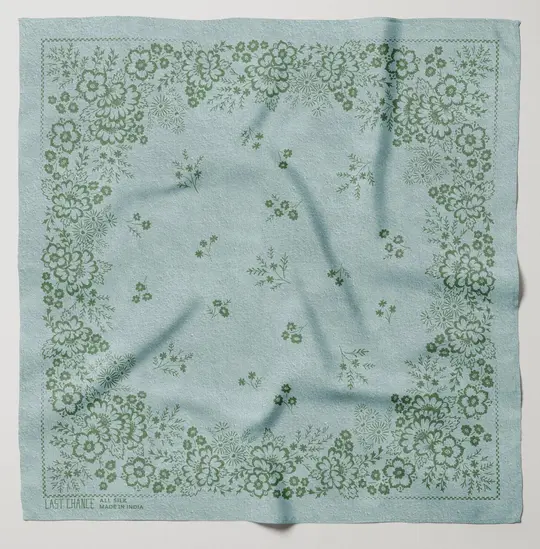 Natural Dye Silk Bandana | Eggshell Field (PRE-ORDER FEBRUARY DELIVERY) (Copy)