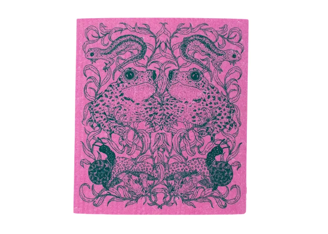 Pink Forest Friends Dishcloth