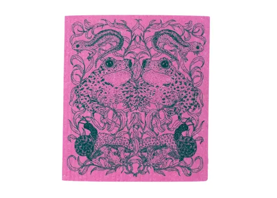 Pink Forest Friends Dishcloth