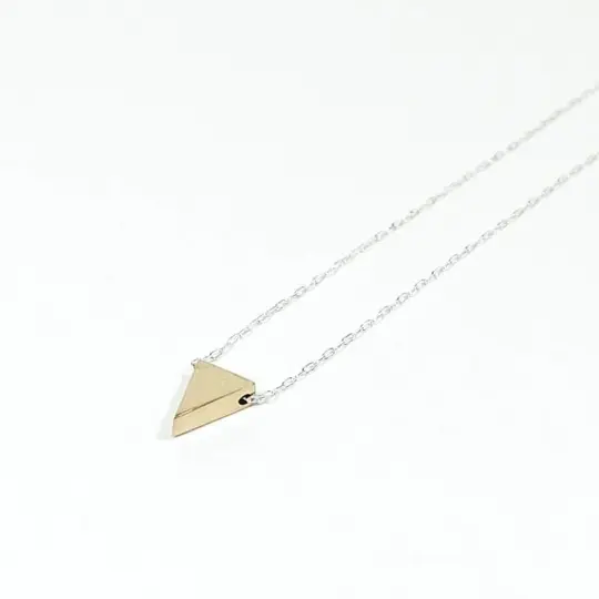Isosceles Triangle Necklace - Bronze