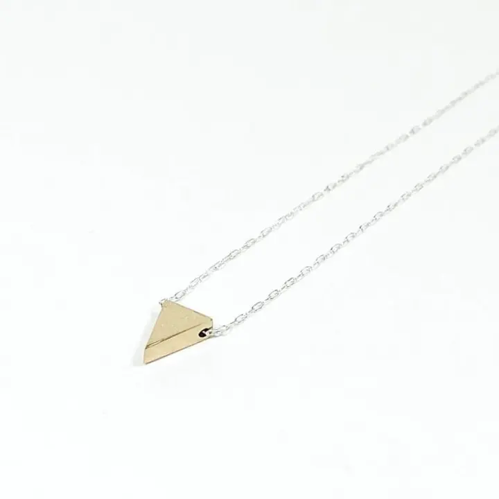 Isosceles Triangle Necklace - Bronze