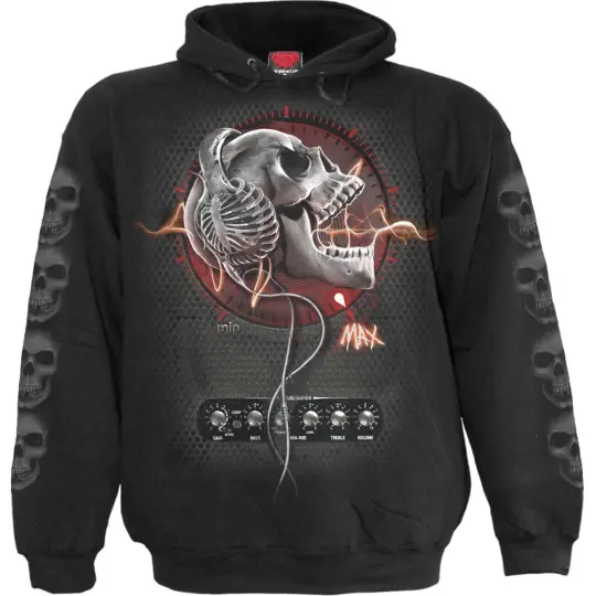 NEVER TOO LOUD - Kids Hoody Black | Metal Music Inspired Apparel