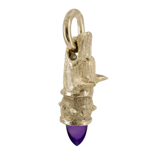 Pluto - Faithful Hound Pendant with Amethyst
