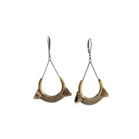 Small Crest Earrings - Champagne