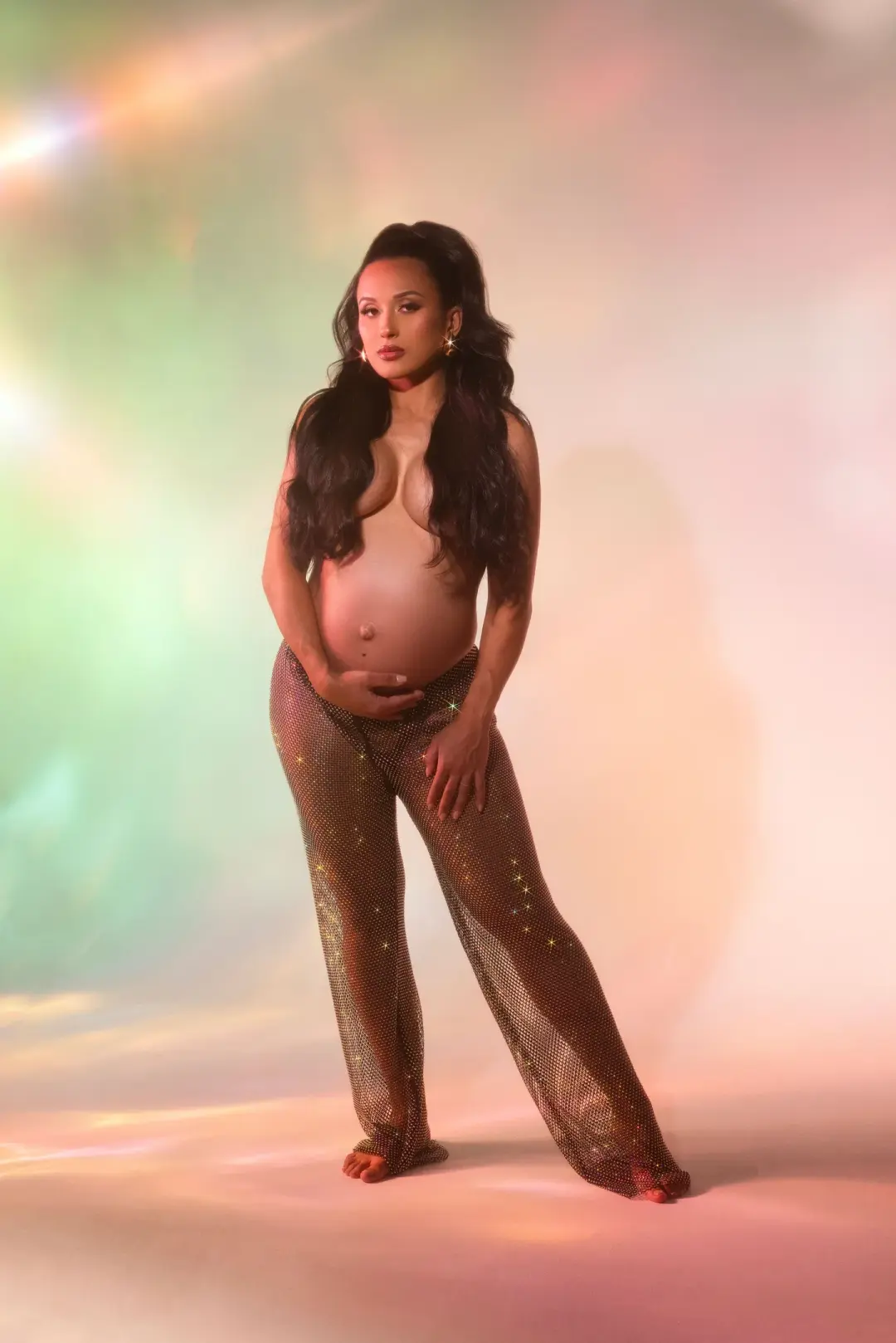 Diamond fishnet pants