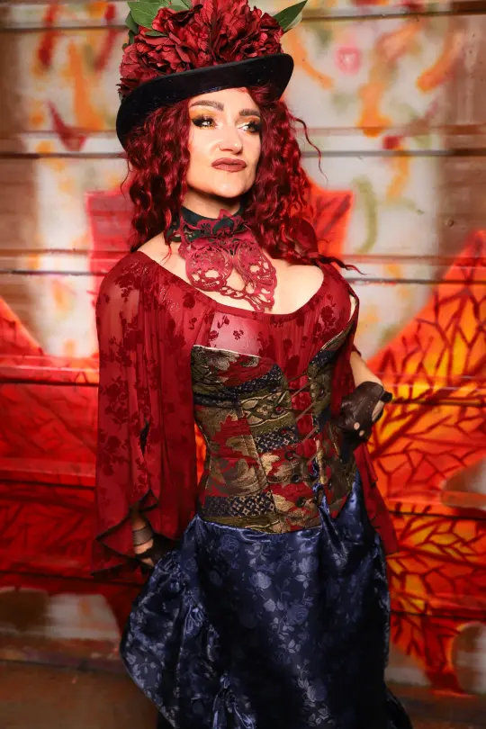 Petite Overbust in Enchanted Border Tapestry - The Sensual Solstice Collection