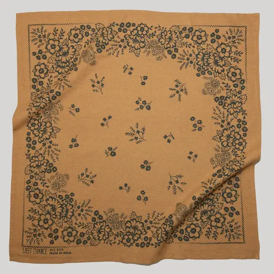Natural Dye Silk Bandana | Ochre (PRE-ORDER FEBRUARY DELIVERY)