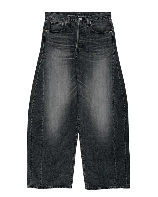 ssstein Deformation Wide Denim Pants Black