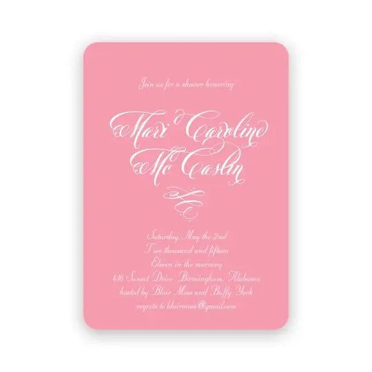 Pink Bridal Shower Invitation