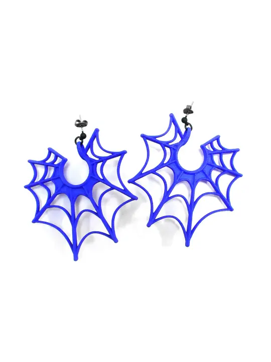 Charlotte Hoop Earrings in Blue