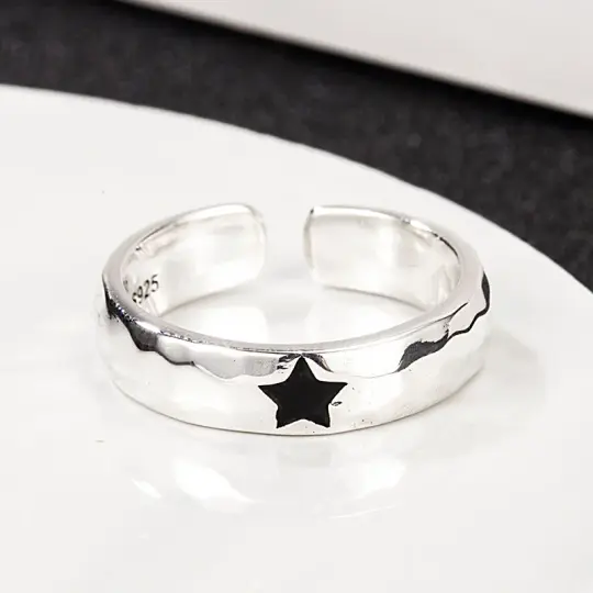 Blackstar Open Ring (925 Silver)