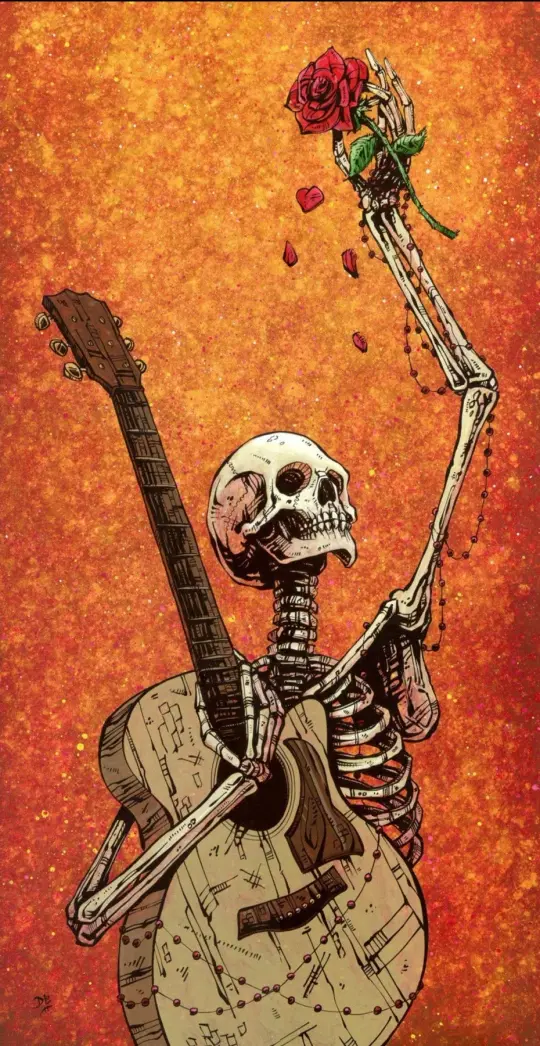Until the Last Note Canvas Print - Day of the Dead Music Art by David Lozeau