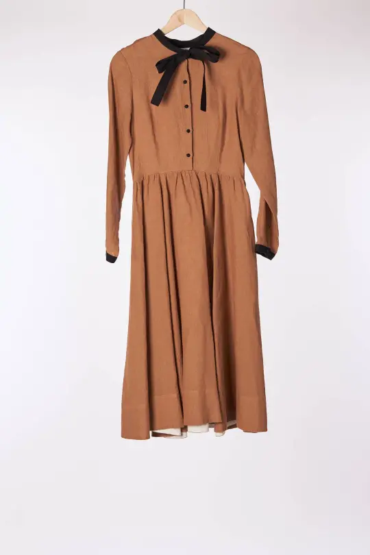 Jasmine Dress, Long Sleeve, Walnut Brown