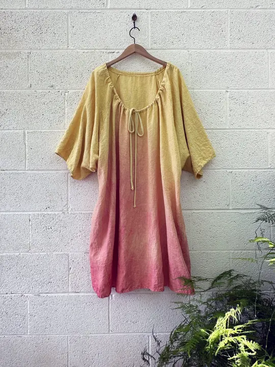 Drawstring Collar Bumble Bee Kaftan  (37)