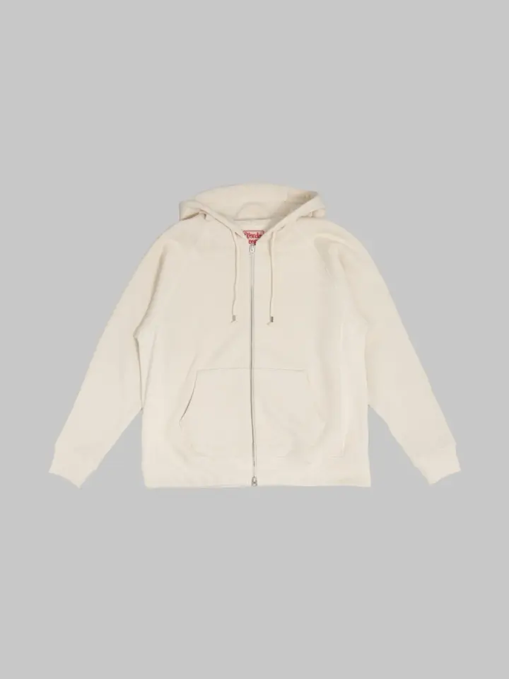 Wonder Looper Zip Hoodie 876gsm Double Heavyweight French Terry Ecru