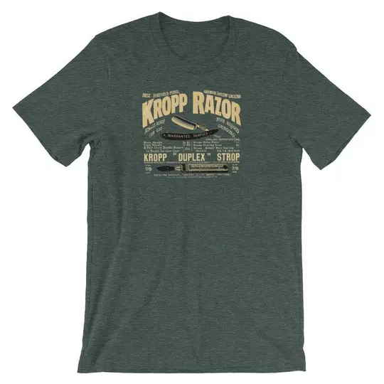 Kropp Straight Razor Vintage Ad Creme Short-Sleeve Unisex T-Shirt