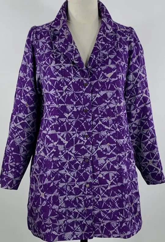 Purple Shibori Trench