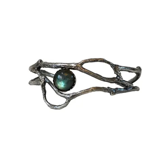 Twig & Vine Cuff in Sterling with Labradorite or Moonstone
