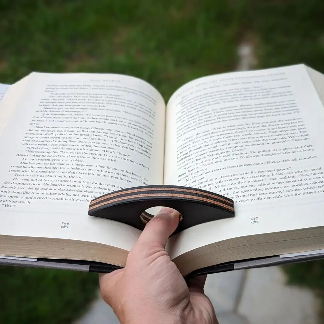 BOOK PAGE HOLDER | Stacked Coal Black + Natural