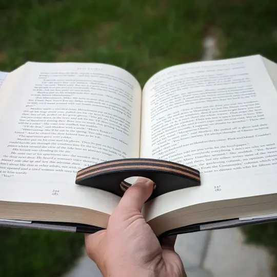 BOOK PAGE HOLDER | Stacked Coal Black + Natural
