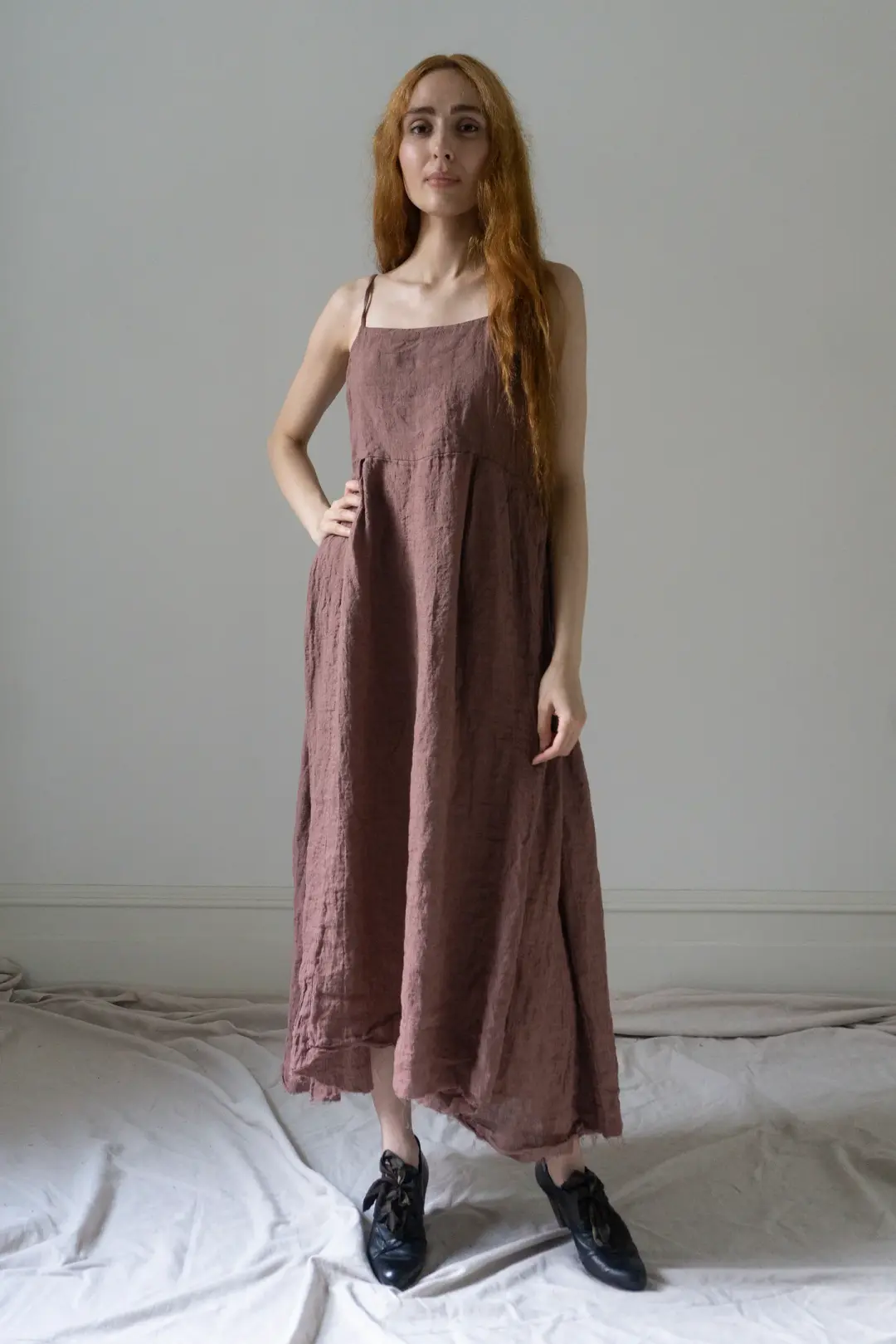 Orla Linen Dress - Rose